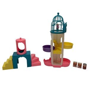 Mattel Barbie 1996 Pet Shop Playset Accessories Lot Incomplete Tower Bird Alpo